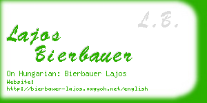 lajos bierbauer business card